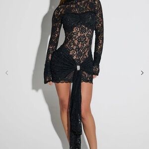 MURCI- GIULIA Black Lace Dress